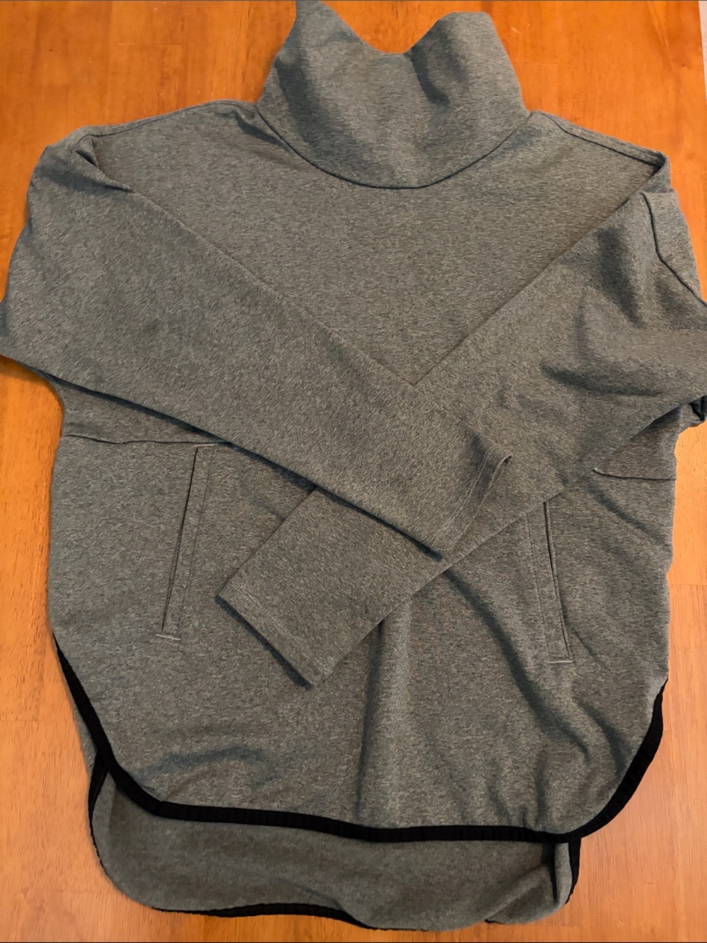The North Face Heather Gray Pullover Sweatshirt with Funnel Neck